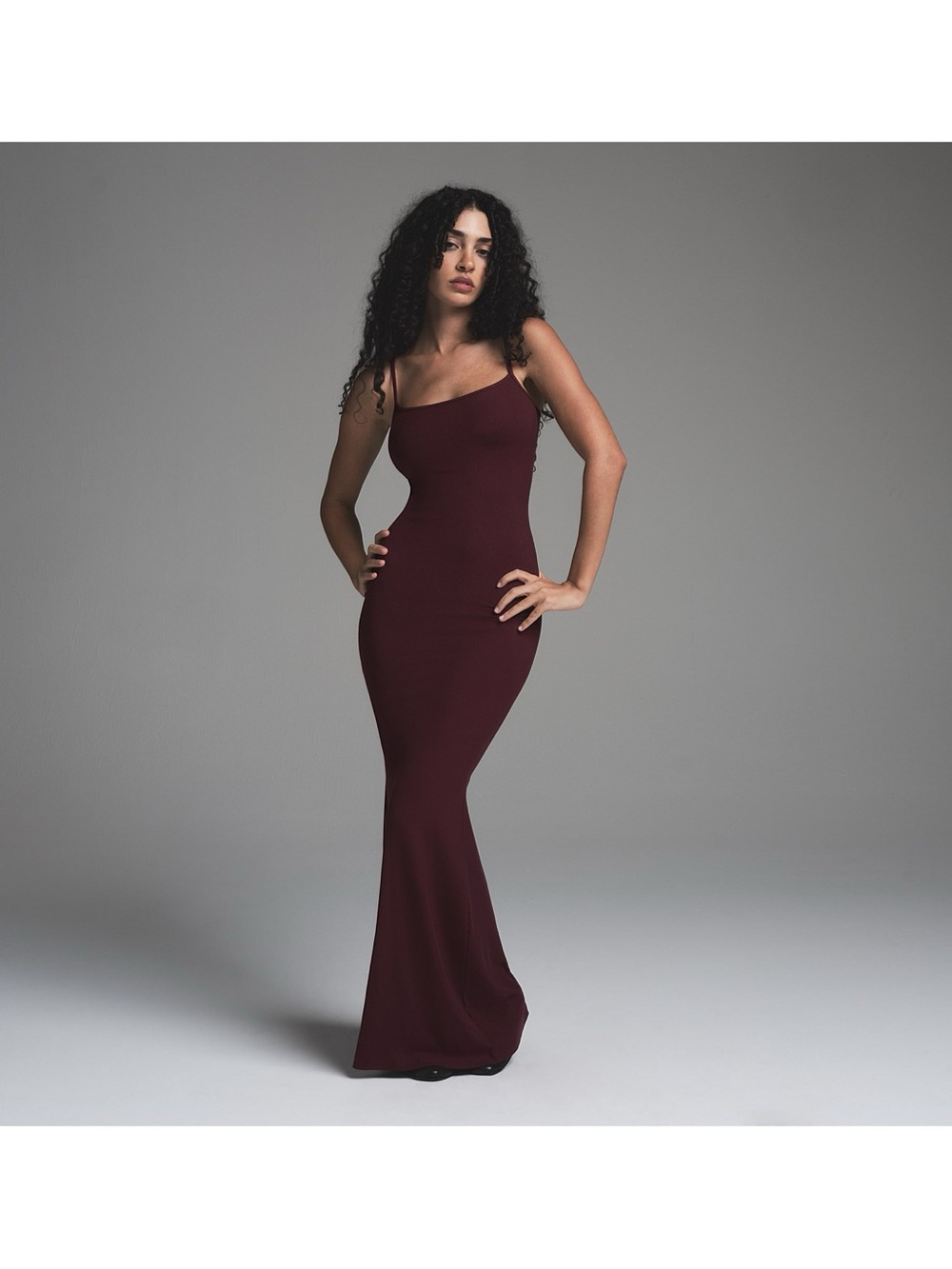 SKIMS NWT MAXI DRESS BURGUNDY - Picture 2 of 2